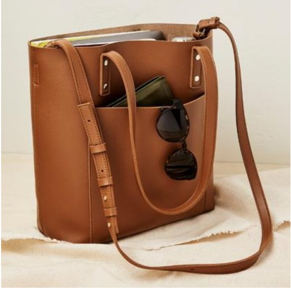NWT Henny & Lev Donna Tote Bag - Cognac